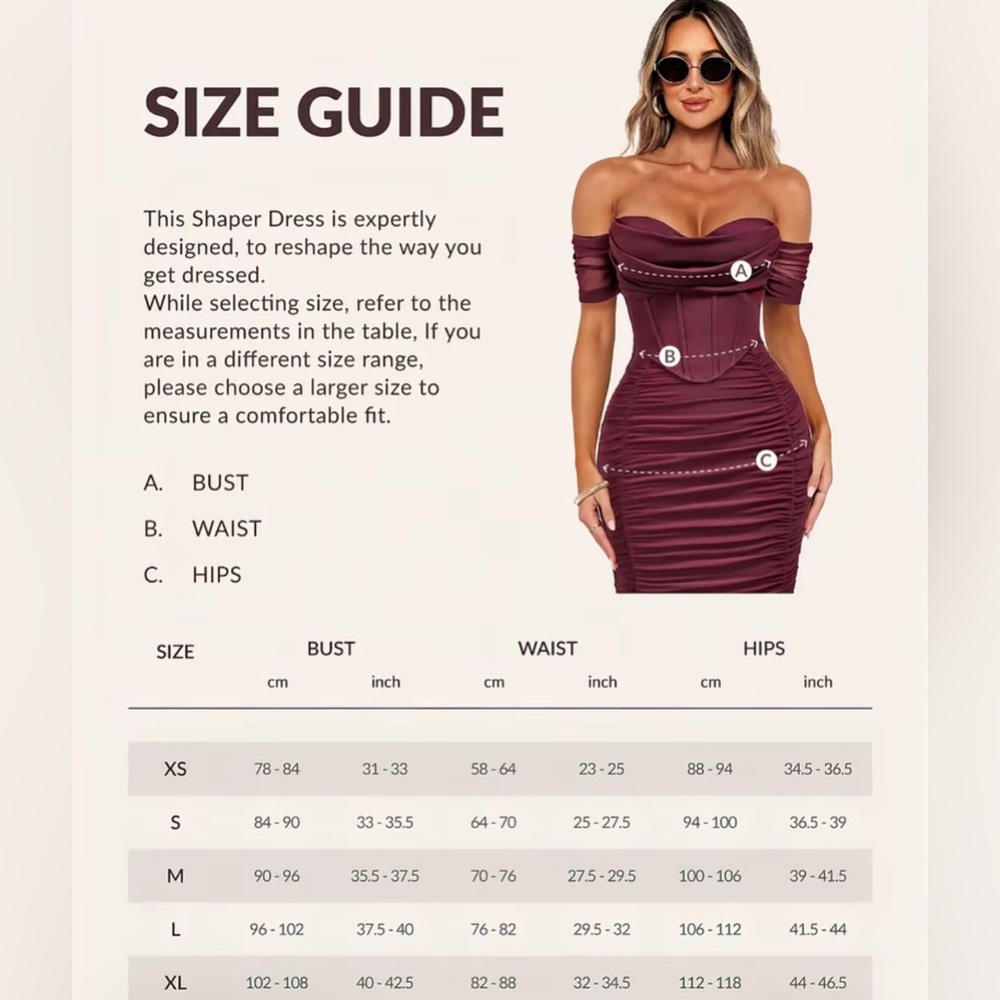 Elegant Off-Shoulder Burgundy Dress - Picture 4 of 6